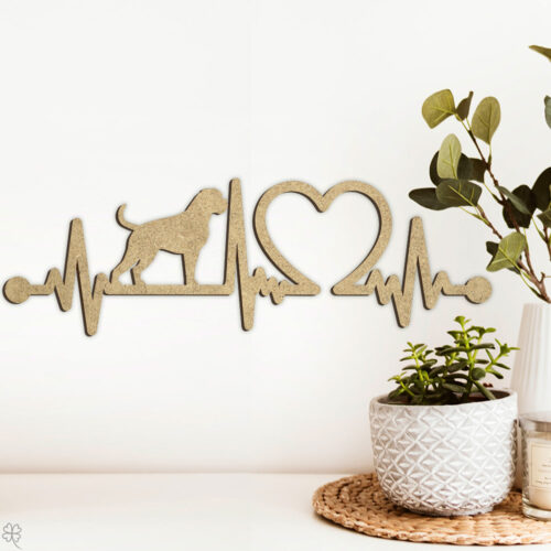 Hund - Boxer | Heartbeat skilt (træfiber)