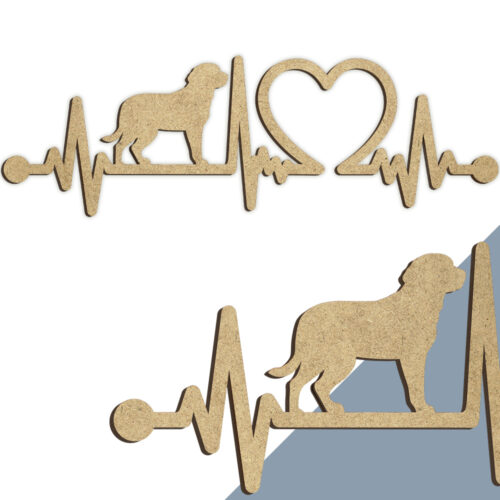 Alternative view of Hund - Broholmer | Heartbeat skilt (træfiber)