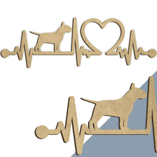 Alternative view of Hund - Bull terrier | Heartbeat skilt (træfiber)