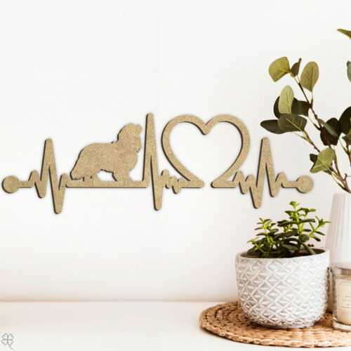 Hund - Cavalier king charles spaniel | Heartbeat skilt (træfiber)