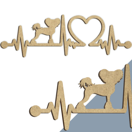 Alternative view of Hund - Chinese crested | Heartbeat skilt (træfiber)