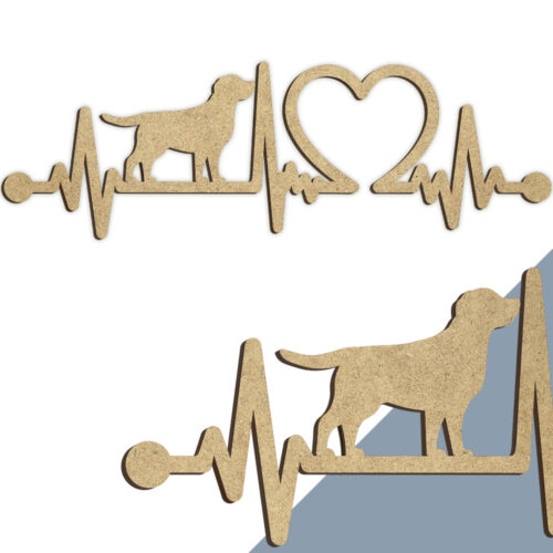 Alternative view of Hund - Labrador | Heartbeat skilt (træfiber)