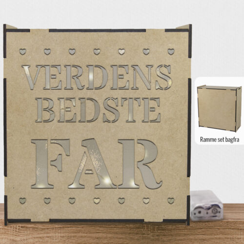 Verdens bedste far #1 | Lyskasse (træfiber) - Image 2