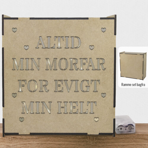 For evigt min helt - morfar | Lyskasse (træfiber) - Image 2