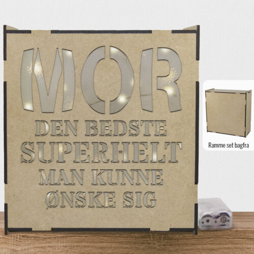 Mor, den bedste superhelt... | Lyskasse (træfiber) - Image 2