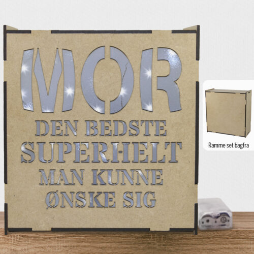 Mor, den bedste superhelt... | Lyskasse (træfiber)