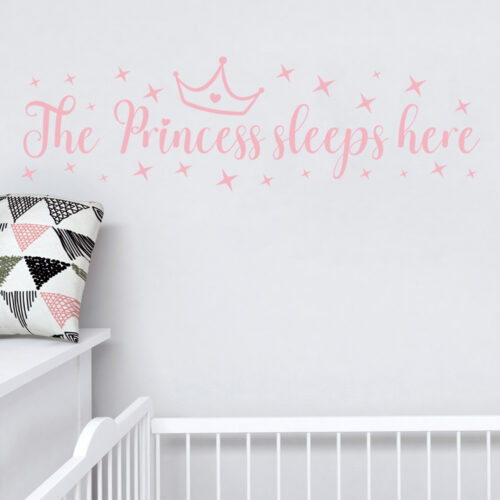 The princess sleeps here | wallsticker
