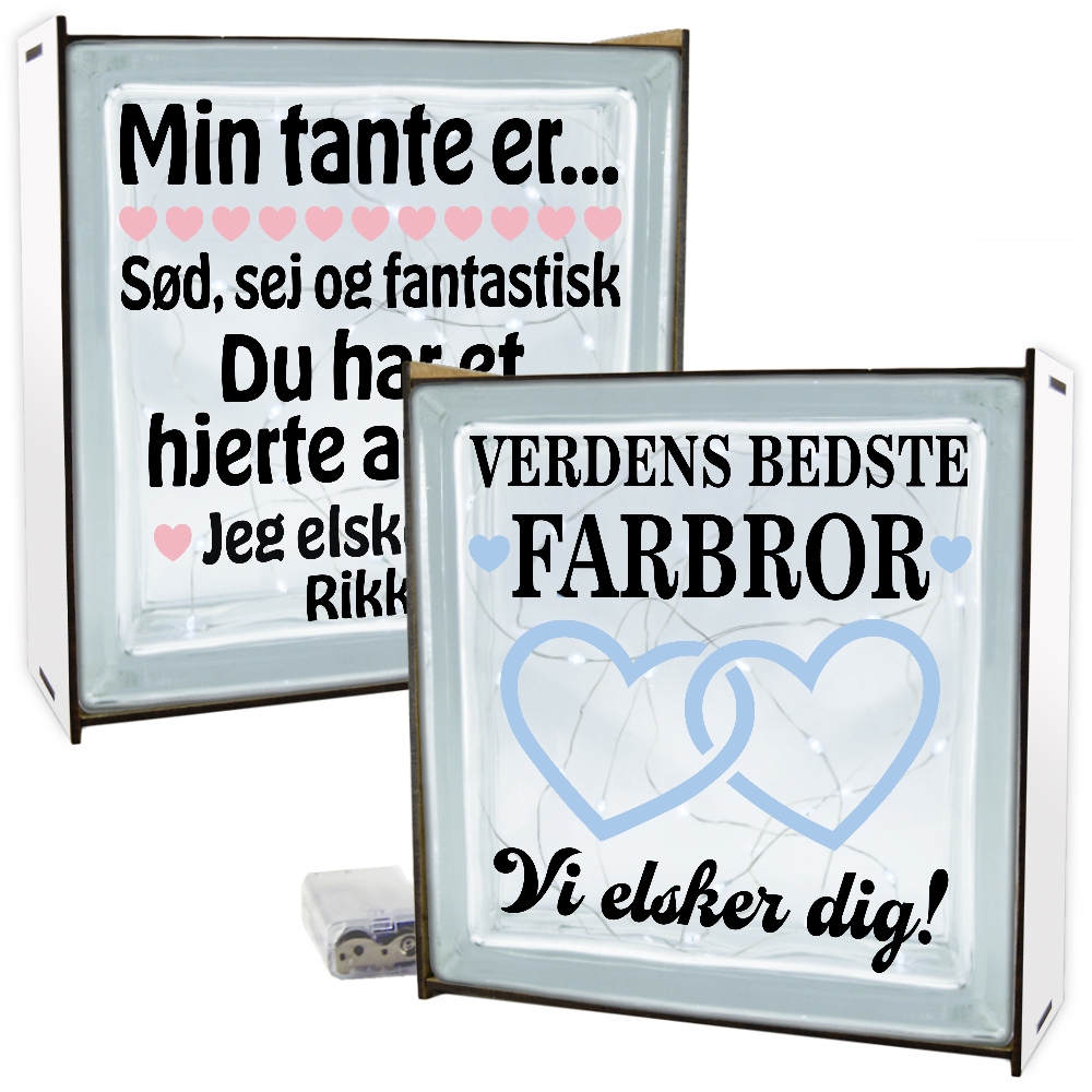 Andre familiemedlemmer | Lyssten med ramme (farvet overflade)