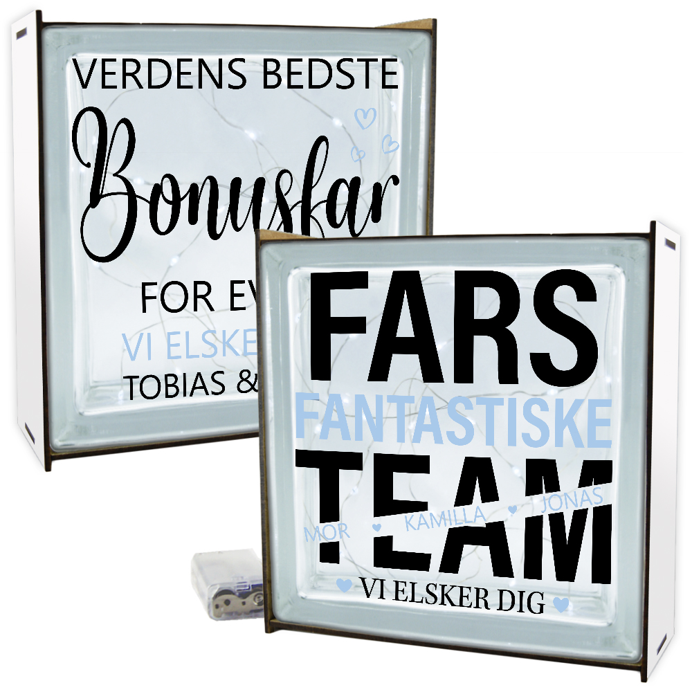 Far | Lyssten med ramme (farvet overflade)