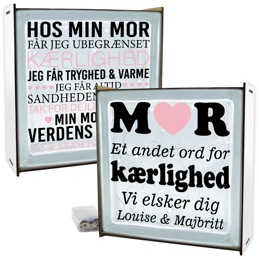 Mor | Lyssten med ramme (farvet overflade)