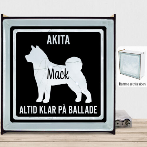 MyPets Akita | Lyssten med ramme (farvet overflade)