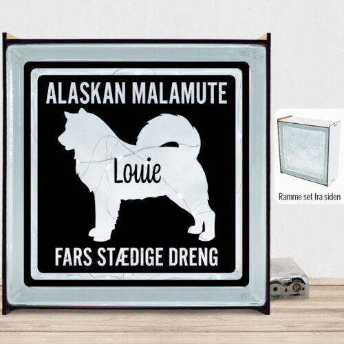 MyPets Alaskan Malamute | Lyssten med ramme (farvet overflade)