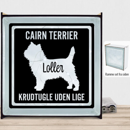 MyPets Cairn Terrier | Lyssten med ramme (farvet overflade)