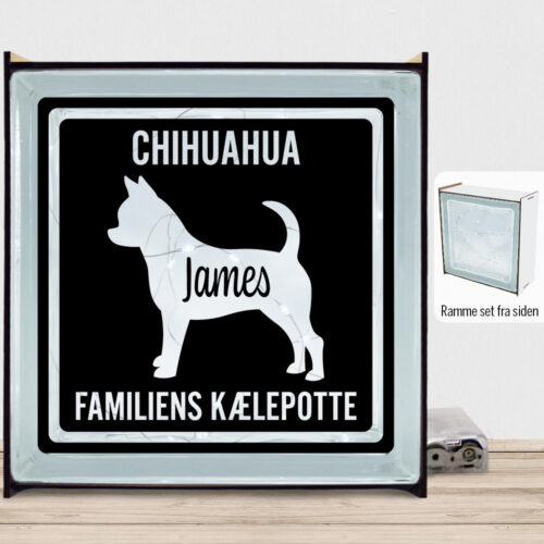 MyPets Chihuahua (korthåret) | Lyssten med ramme (farvet overflade)