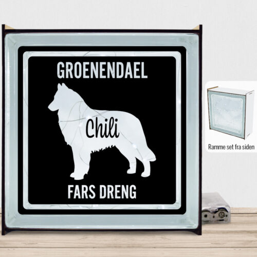 MyPets Groenendael | Lyssten med ramme (farvet overflade)