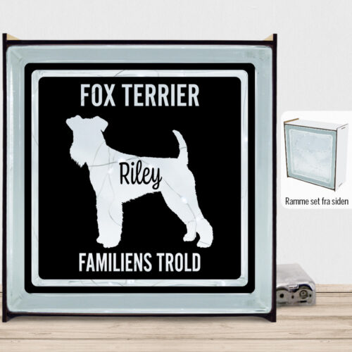 MyPets Fox Terrier | Lyssten med ramme (farvet overflade)