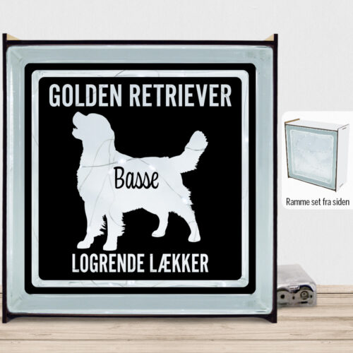 MyPets Golden Retriever | Lyssten med ramme (farvet overflade)