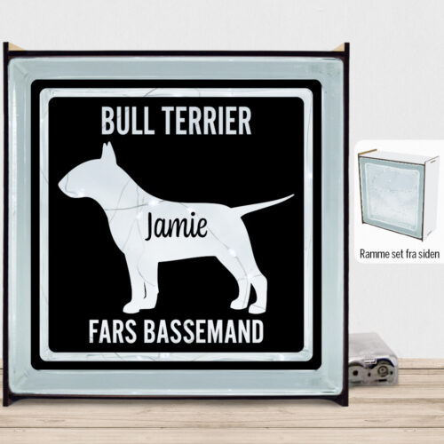 MyPets Bull Terrier | Lyssten med ramme (farvet overflade)