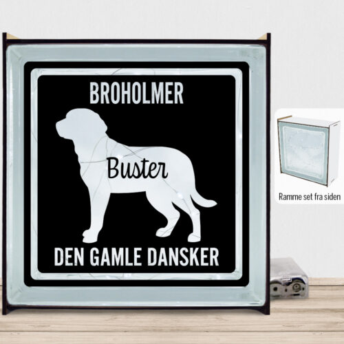 MyPets Broholmer | Lyssten med ramme (farvet overflade)