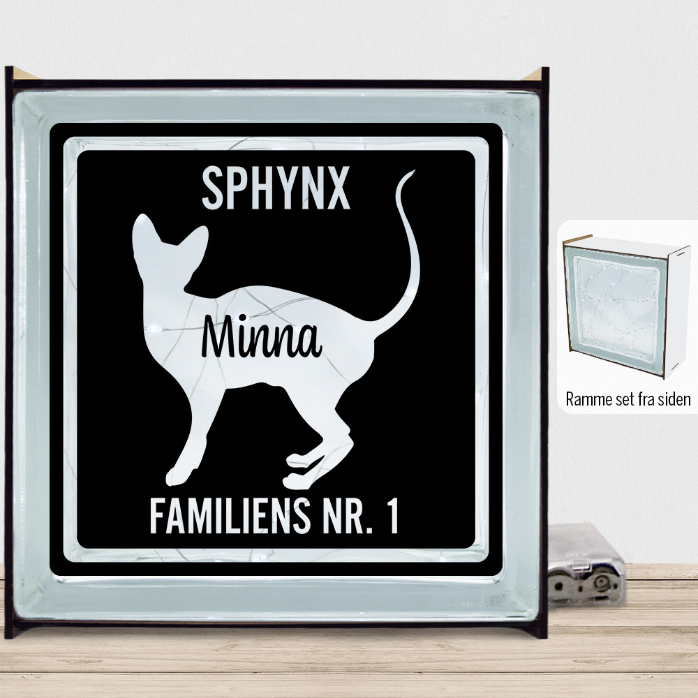 MyPets Sphynx | Lyssten med ramme (farvet overflade)