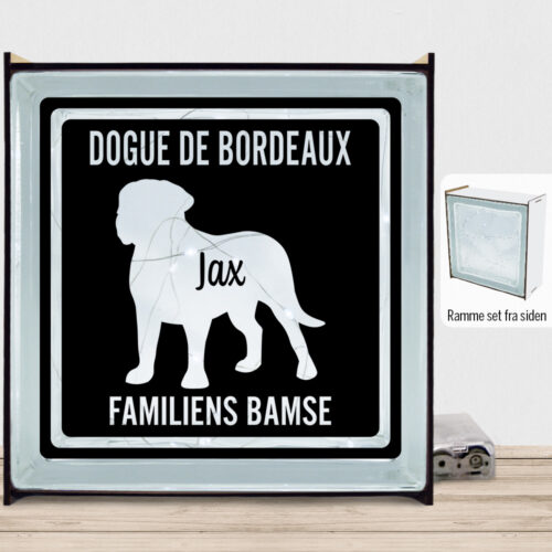 MyPets Dogue de Bordeaux | Lyssten med ramme (farvet overflade)