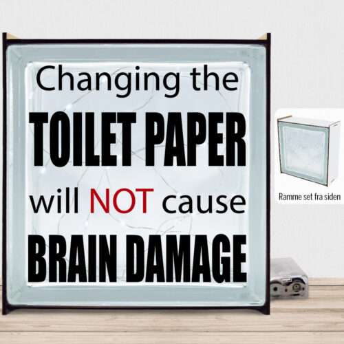 Changing the toilet paper... | Lyssten med ramme (farvet overflade)