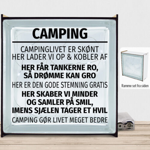 Camping #1 | Lyssten med ramme (farvet overflade)