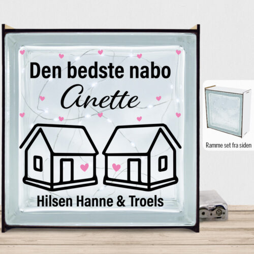 Den bedste nabo... | Lyssten med ramme (farvet overflade)