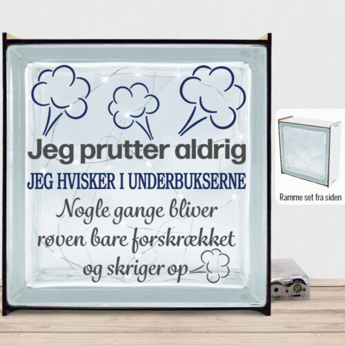 Jeg prutter aldrig... | Lyssten med ramme (farvet overflade)