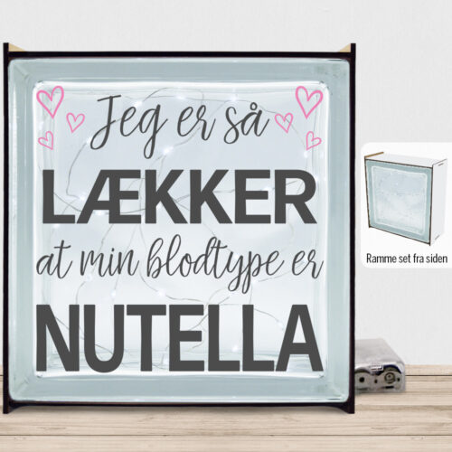 Jeg er så lækker... | Lyssten med ramme (farvet overflade)