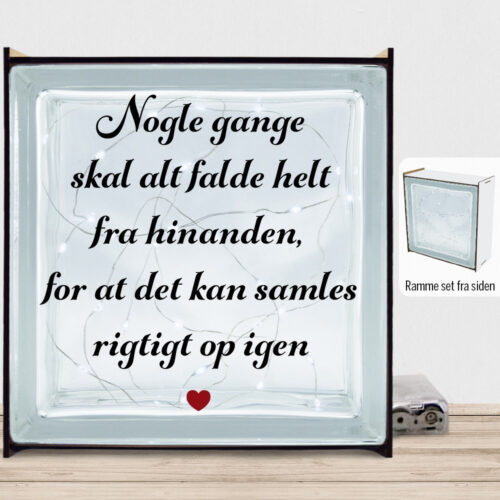 Nogle gange skal alt falde helt fra hinanden... | Lyssten med ramme (farvet overflade)