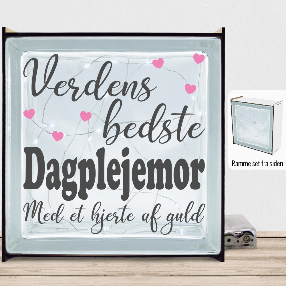 Verdens bedste dagplejemor #2 | Lyssten med ramme (farvet overflade)