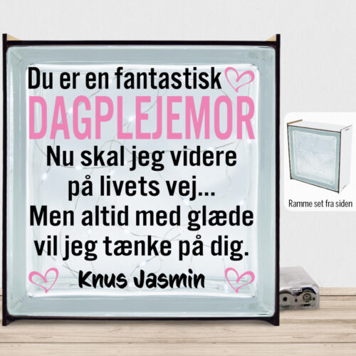 Du er en fantastisk dagplejemor #1 | Lyssten med ramme (farvet overflade)