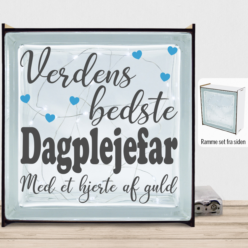 Verdens bedste dagplejefar #2 | Lyssten med ramme (farvet overflade)