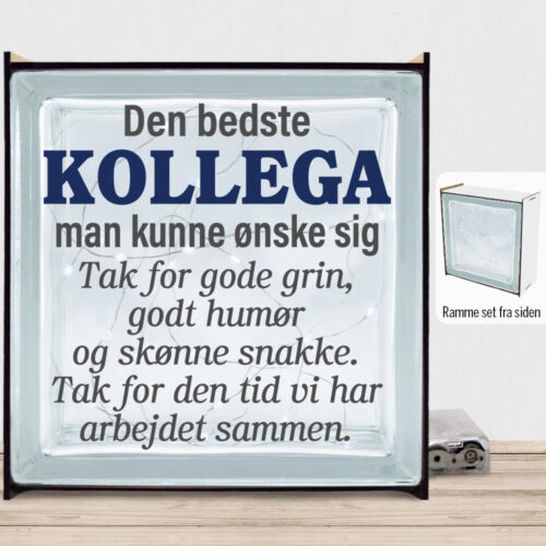 Den bedste kollega... | Lyssten med ramme (farvet overflade)