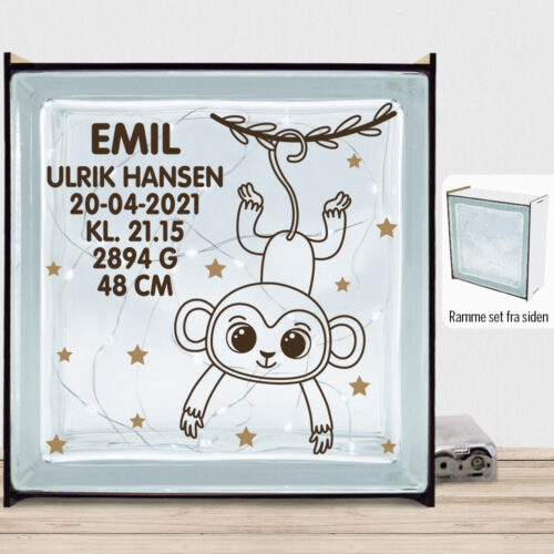 Abe design 1 | Lyssten med ramme (farvet overflade)