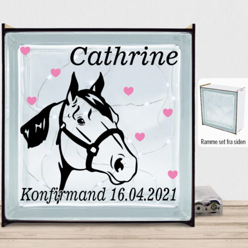 Konfirmation design 11 | Lyssten med ramme (farvet overflade)