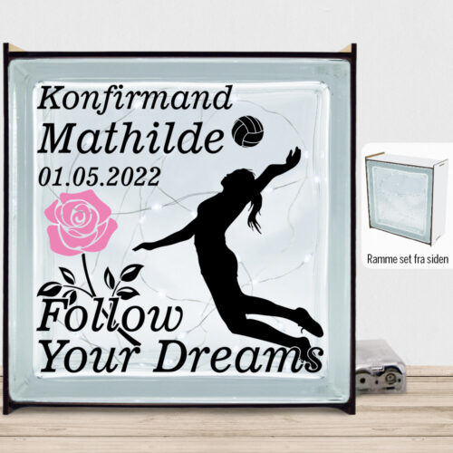 Konfirmation design 27 | Lyssten med ramme (farvet overflade)