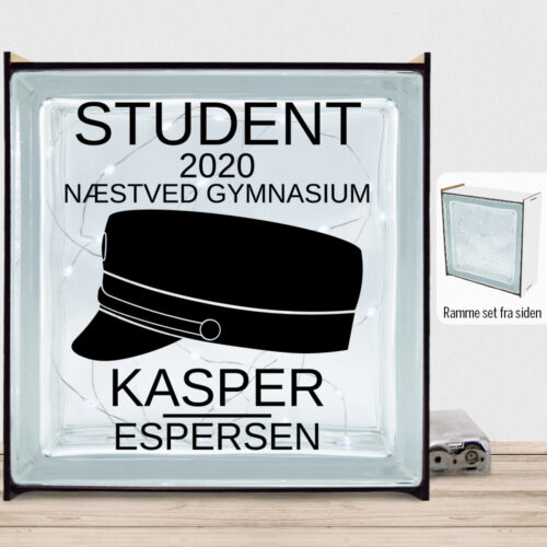 Student design 6 | Lyssten med ramme (farvet overflade)