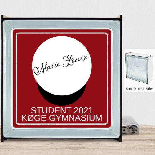 Student design 2 | Lyssten med ramme (farvet overflade)