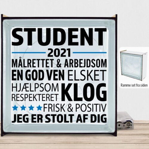 Student design 3 | Lyssten med ramme (farvet overflade)