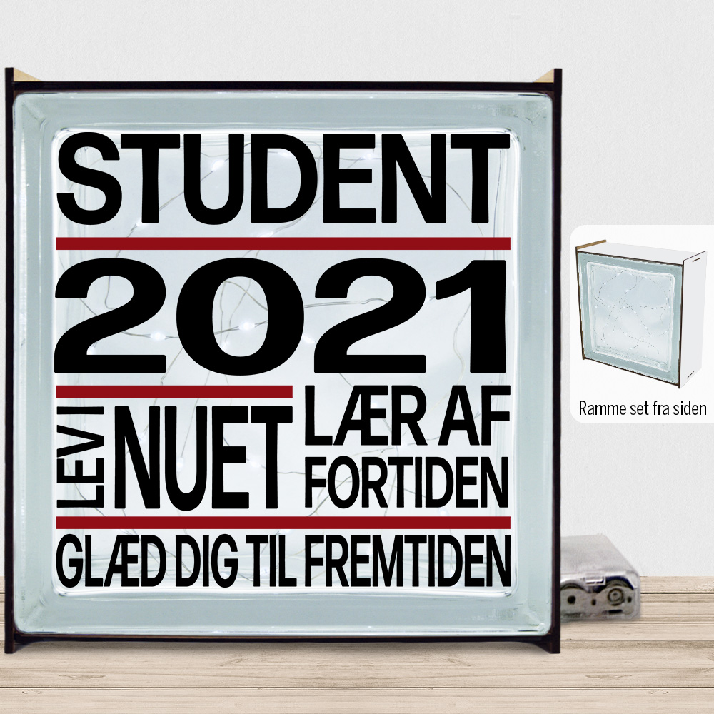 Student design 4 | Lyssten med ramme (farvet overflade)
