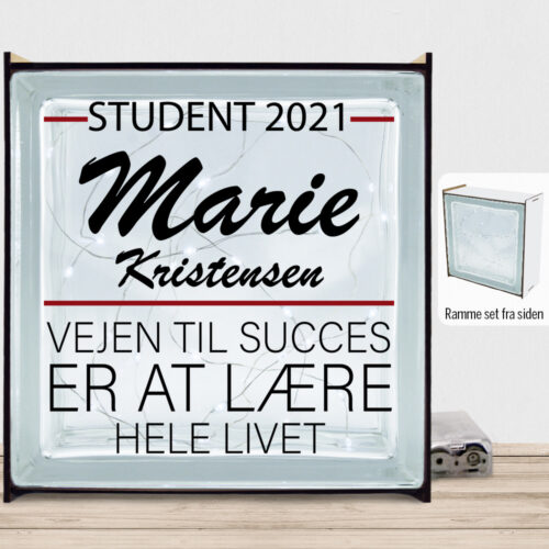 Student design 5 | Lyssten med ramme (farvet overflade)