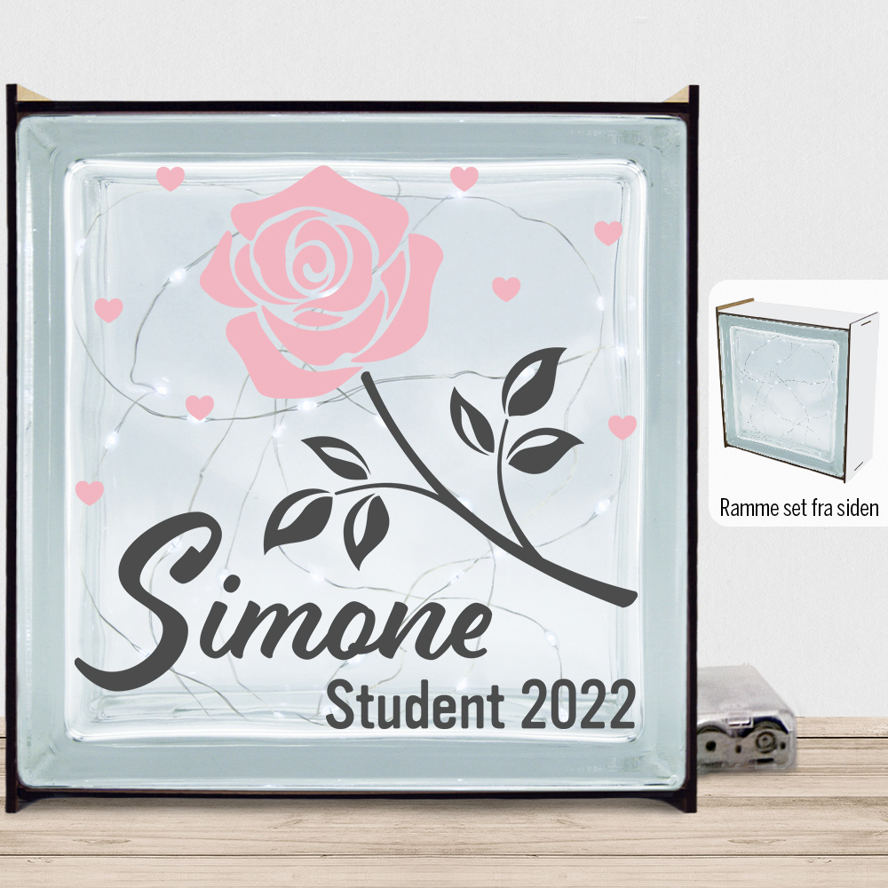 Student design 8 | Lyssten med ramme (farvet overflade)