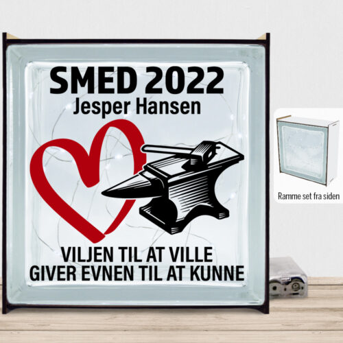 Smed #1 | Lyssten med ramme (farvet overflade)
