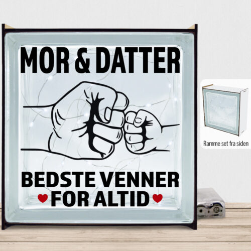 Bedste venner for altid - mor | Lyssten med ramme (farvet overflade)