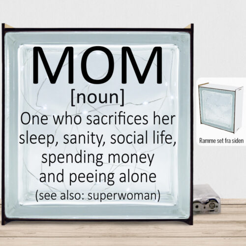 Mom [noun] | Lyssten med ramme (farvet overflade)