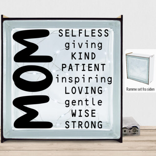 Mom, selfless giving kind... | Lyssten med ramme (farvet overflade)