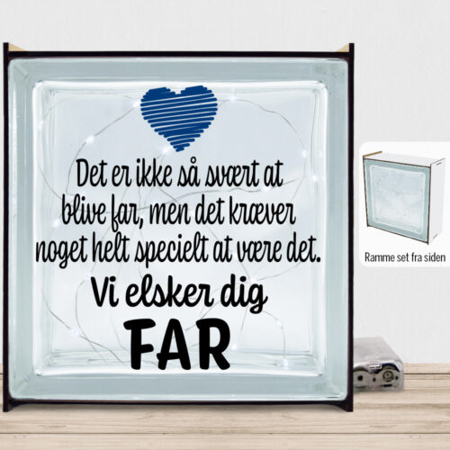 Alternative view of Det er ikke så svært at blive far... | Lyssten med ramme (farvet overflade)