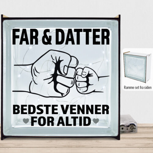 Alternative view of Bedste venner for altid - far | Lyssten med ramme (farvet overflade)